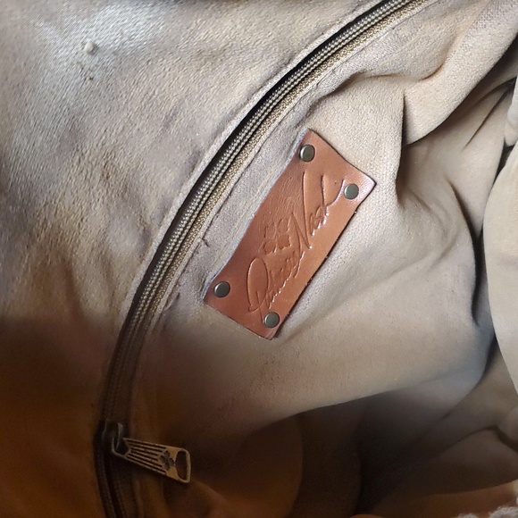 Patricia Nash Luzille Brown Leather Tote Backpack Distressed Leather Finish - Picture 8 of 16